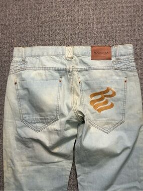 Y2K 2000s style Rocawear Embroidered Stained Baggy Jeans | $60